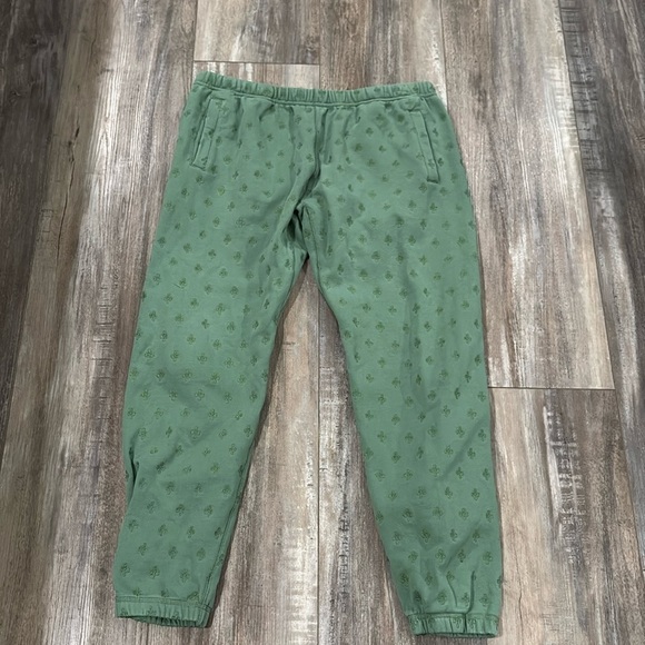 Drake October’s Very Own (OVO) Embroidered Monogram Green Sweatpants Medium - Picture 1 of 8